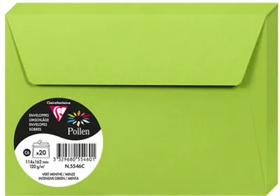 Image de Clairefontaine Pollen Enveloppes C6 120g bleu lavande 20 pièces
