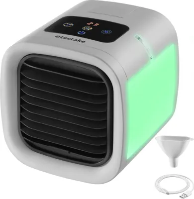 Image de Refroidisseur d'air 3 en 1 Frosty avec éclairage LED, 2 niveaux de refroidissement, 8 W - gris