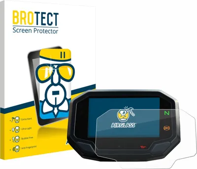 Produktbild von BROTECT Schutzglas für Kawasaki Versys 650 2022+ Schutzfolie Panzer Folie Glas Display Schutz klar