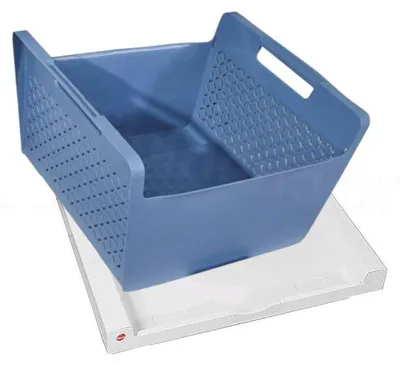Immagine prodotto di Hailo scaffale universale 3271002 Modulo organizzatore con cesto portabiancheria blu 16 pezzi