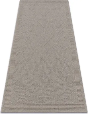 Produktbild von Wollteppich VILLA 7636/68400 Zigzag SIZAL, flachgewebt dunkelbeige beige 80x150 cm