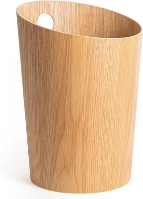Image de Corbeille à papier en chêne pour le bureau ou la chambre à coucher