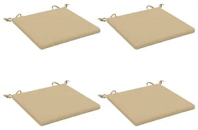 Image de Coussins de siège SOEST 4 pc 100 % polyester Beige