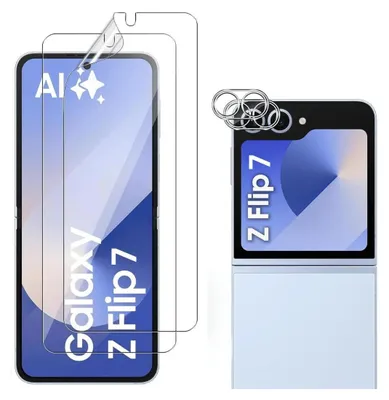 Produktbild von 2X Panzerfolie für Samsung Galaxy Z Flip 7 5G Display Kamera Panzerglas Schutzglas