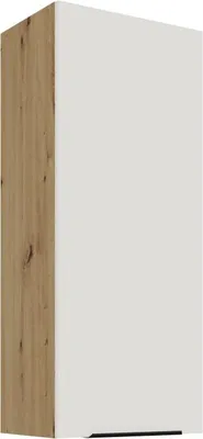 Obrázek produktu pro Vysoká horní kuchyňská skříňka LUNARA - šířka 45 cm, bílá / dub artisan