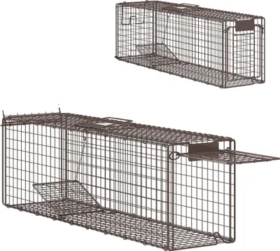 Image de Piège vivant, dimensions 100x24x30 cm, deux portes, options de couleurs, brun