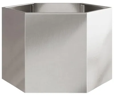 Produktbild von vidaXL Pflanzkübel Sechseckig 69x60x45 Edelstahl
