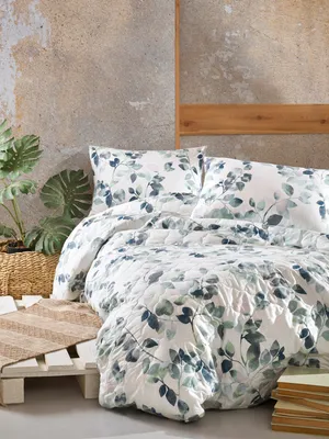 Produktbild von L'Essentiel Linge de Maison, Sabine - Green vPoly, Gestepptes Tagesdecken-Set für King-Size-Betten (FR), 65 % BAUMWOLLE / 35 % POLYESTER (Bezug) /, Grün, 240 x 220 cm