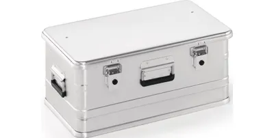 Produktbild von Aluminiumbox L582xB385xH262mm 47 l mit Klapphebelverschlssen mit Bohrungen