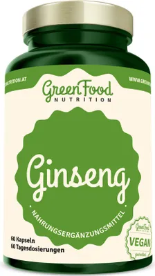 Produktbild von GreenFood Nutrition Ginseng 60 Kapseln
