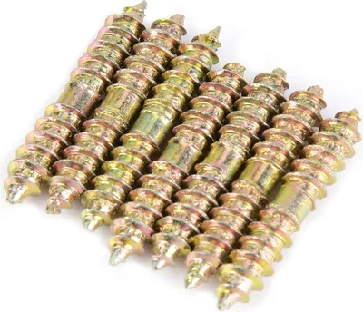 Produktbild von 20pcs 5*30mm Dübel Schraube Holzbearbeitung Möbel Verbinder Doppelendige Schraube