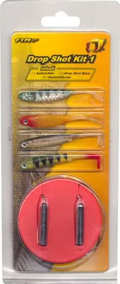 Produktbild von FTM Drop Shot Kit - 4 Gummifische + 2 Bleie