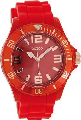 Immagine prodotto di Oozoo orologio da polso rosso in silicone orologi da donna analogici al quarzo UOC5050A
