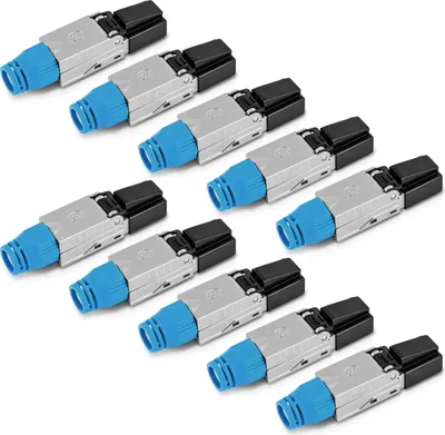 Produktbild von Netzwerk Stecker 10x Cat8 CAT8.1 Netzwerkstecker RJ45 werkzeuglos Metall 2000MHz