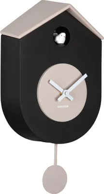 Produktbild von Karlsson - Wanduhr Grato Cuckoo - Warmes Grau - 9.2x17.5x33.2cm