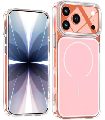 Produktbild von Magnetische Hülle für iPhone 18 Pro Max, Dünn Klare Stoßfest Handyhülle, Kompatibel mit MagSafe Pink