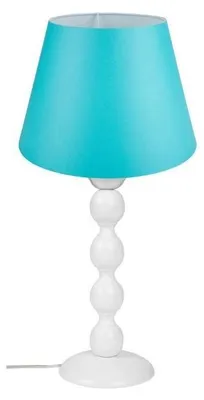 Immagine prodotto di Lampada da tavolo base bianca e paralume colore turchese LAGUNAH372877