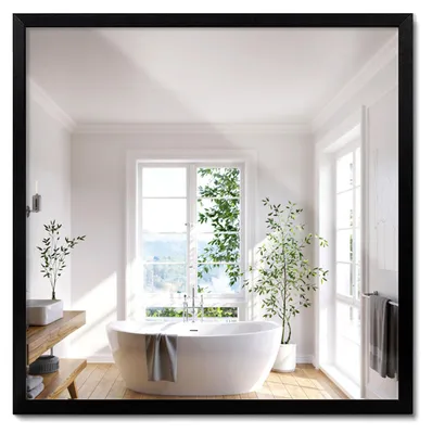 Produktbild von Quadratischer Wandspiegel Mit Rahmen – 50 x 50 cm
