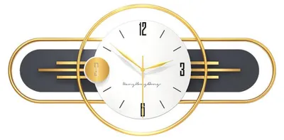 Image de SensaHome Horloge murale Shanghai - Horloge de luxe or - Design exclusif - Grande horloge murale - Ø38 cm - Noir/or