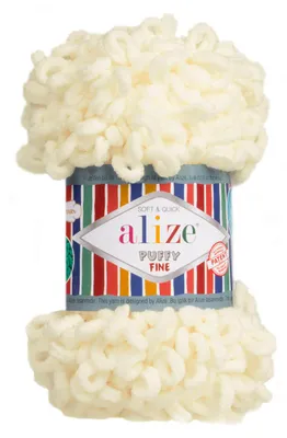 Strickgarn ALIZE Puffy Fine Uni, creme