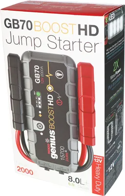 Obrázek produktu pro NOCO GB70, 15 A, Černá, 2000 A, Lithium-ion (Li-ion), 56 Wh, IP65