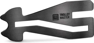 Produktbild von FABACH 1 x Trolley Master Stainless Steel Series - Edelstahl Einkaufswagenlöser Schlüsselanhänger für ALLE Einkaufswagen - Einkaufswagenchip Schlüsselanhänger öffnet Frontlader- und Seitenschubfach