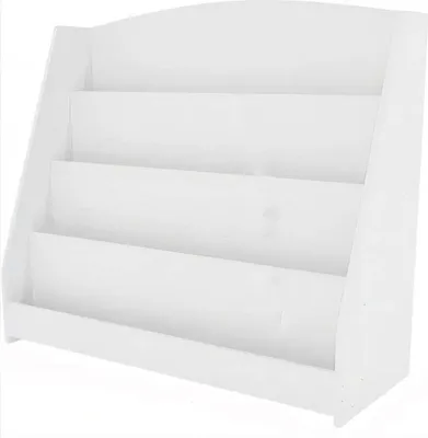 Produktbild von Kinderbuchregal – 88 x 80 x 30 cm – Weiß – Holz – Bücherregal für das Kinderzimmer – stilvolles Design