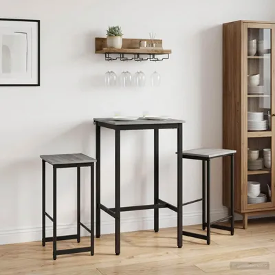 Produktbild von Maison Exclusive - Barhocker 2 stk. Sonoma-Grau 40 x 32 x 64 cm Holzwerkstoff