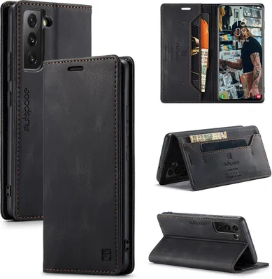 Image de Galaxy S22 Plus 5G Case, RetroPolyuréthaneLeather Case, Stand and Protective Case for Samsung Galaxy S22 Plus 5G Black