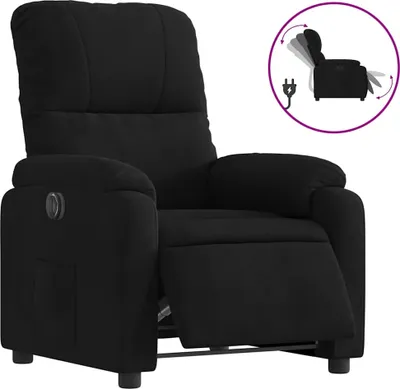 Produktbild von vidaXL Relaxsessel Elektrisch Schwarz Mikrofasergewebe
