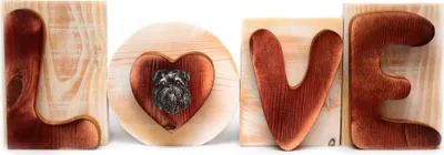 Image de Azawakh inscription en bois amour Art-Dog