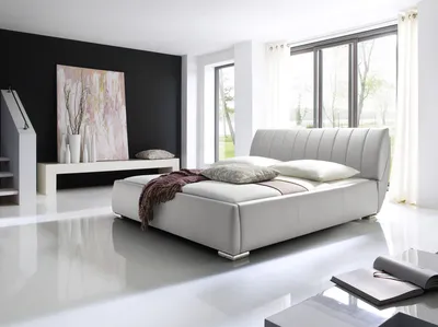 Produktbild von Meise Möbel 664-99-50000 Bern Polsterbett ; Farbe: Weiß ; Maße (BxLxH): 180 cm x 200 cm x 97 cm