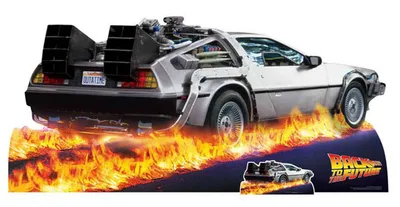 Produktbild von Back to the Future - DeLorean - Auto - Pappaufsteller Standy - 195x90 cm