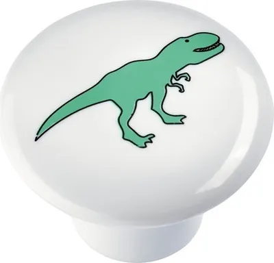 Produktbild von Möbelknopf Kunststoff weiß Ø 32 mm Dino I, 1 Stück