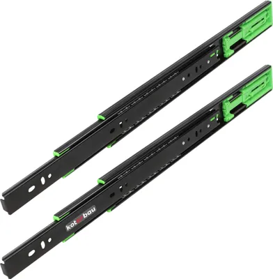 Immagine prodotto di KOTARBAU® 1 coppia di guide per cassetti Guide ad estrazione totale Softclose 400 mm Guide estraibili per cassetti Sistema di guide Guide autochiudenti Guide estraibili Guide telescopiche Guide per cassetti