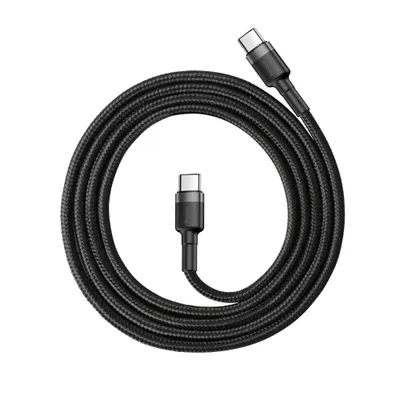 Produktbild von Baseus Cafule, 1 m, USB C, USB C, 0,48 Gbit/s, Schwarz, Grau