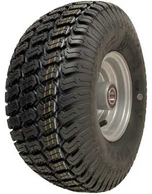 Obrázek produktu pro 15x6.00-6 kolo pro sekačku na trávu 65mm náboj, 4vrstvá pneumatika P332 na ráfku 20mm ložiska