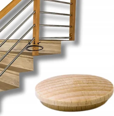 Produktbild von Holz Abdeckkappen - Buchenholz - ⌀ 40 mm - 10 Stück - für Möbel und Treppen - Treppenbau - Bohrungen abdecken