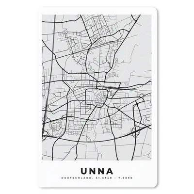 Produktbild von MuchoWow® Mauspad Mousepad Karte - Deutschland - Unna- Stadtplan 18x27 cm - Mousepads - Maus Mat - Pad - Mausunterlage