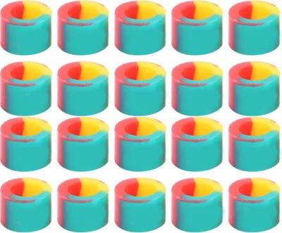 Image de 20 anneaux d'arrêt de canne à pêche, 3 couleurs, antidérapant, cercle, caoutchouc, silicone, matériel de pêche (S)