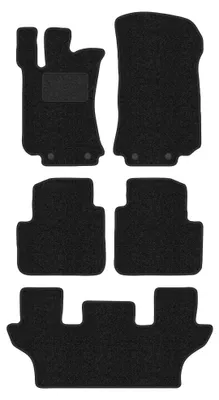 Productafbeelding van Velours automatten voor Mercedes R251 / V251 2005-2013 – 5-delig, antraciet, op maat – Wielganizator ANTHRA