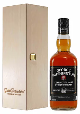 Produktbild von George Washington Bourbon Whiskey mit Geschenk-Holzkiste