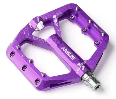 Immagine prodotto di Pedali per bicicletta in alluminio, piattaforma ultraleggera, antiscivolo, da 9/16 di pollice, adatti per mountain bike, e-bike e biciclette da città, colore viola
