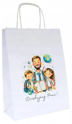 Produktbild von Torby Pro Geschenktasche für Lehrer 24x10x32 Danke Aufdruck