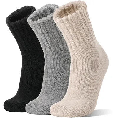 Zdjęcie produktu dla Omgoods - Zestaw 3 par termoaktywnych, zimowych, wełnianych skarpetek merino do wędrówek