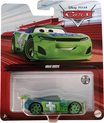 Image de Mattel GKB08 Disney Pixar Cars 3 Noah Gocek Modèle réduit de voiture d'action verte Échelle 1:55