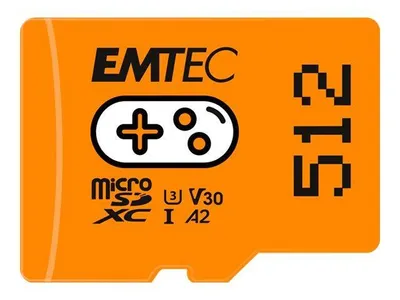 Immagine prodotto di Emtec mSD 512GB UHS I U3 V30 A2 Gaming Orange