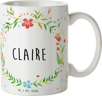 Produktbild von Mr. & Mrs. Panda Tasse Claire - Geschenk, Kaffeebecher, Trinkbecher, Henkeltasse, Becher, Kaffeetasse