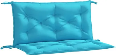 Produktbild von vidaXL Gartenbank-Auflagen 2 Stk. Türkis 100x50x7 cm Stoff