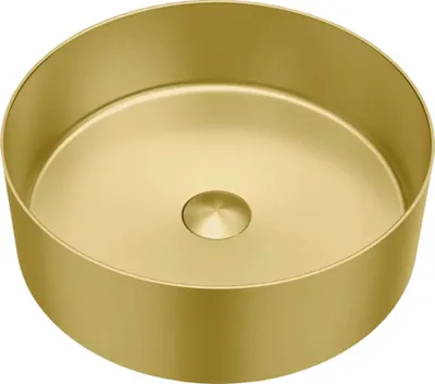 Produktbild von Jungborn Aufsatzwaschbecken ONE 41 x 40 cm mit Schaftventil gold matt